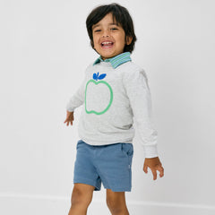 Light Heather Gray Apple Crewneck Sweatshirt