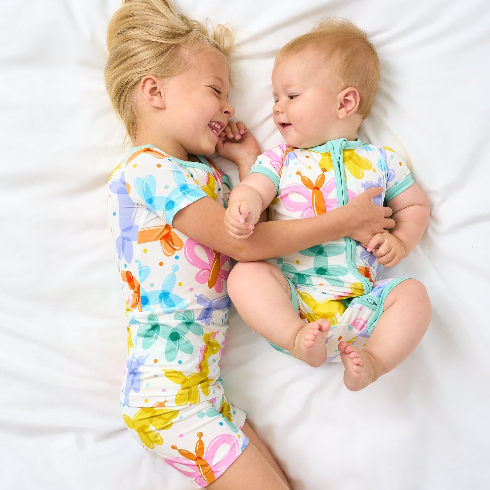Balloon Bash Two-Piece Short Sleeve & Shorts Pajama Set