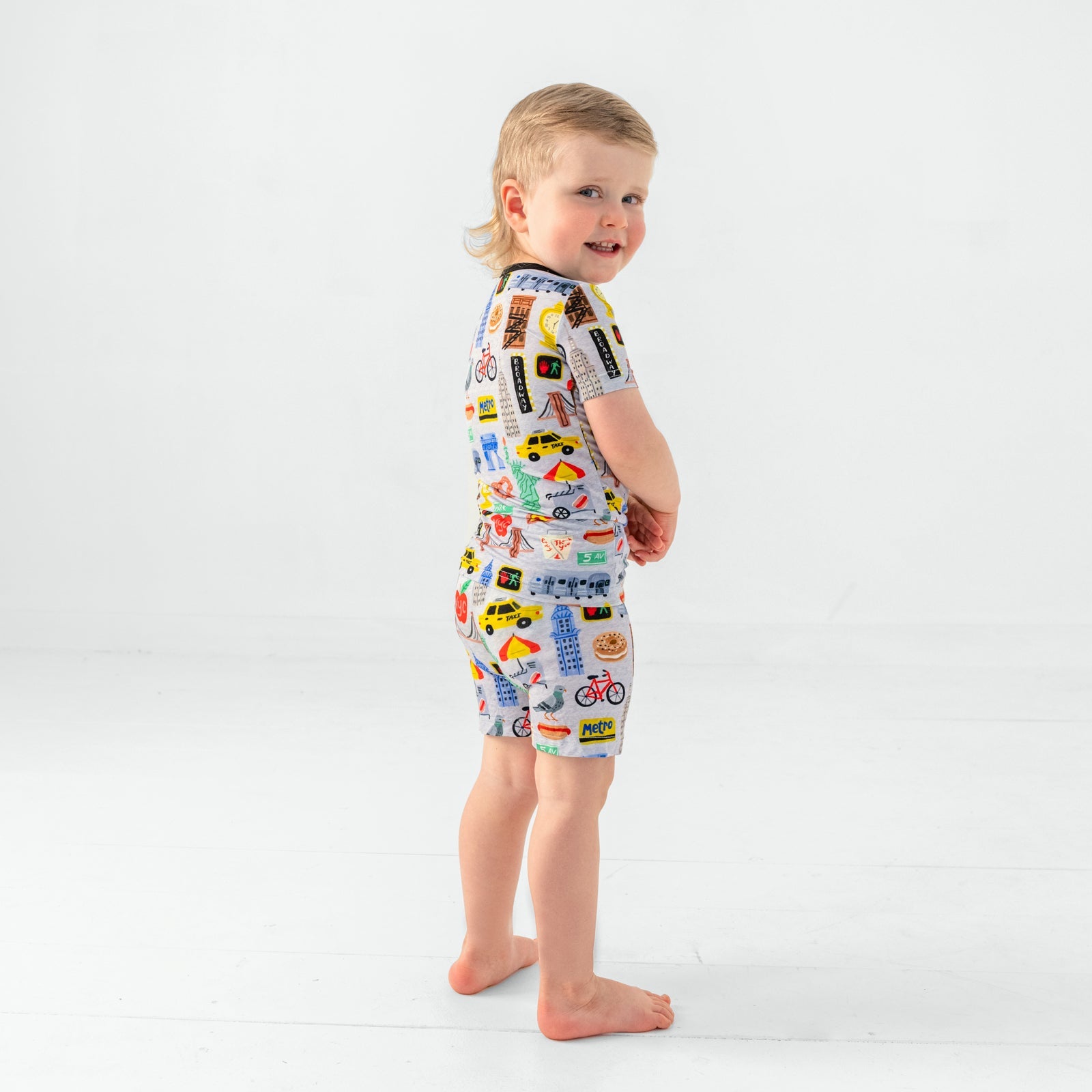 The Big Apple Two-Piece Short Sleeve & Shorts Pajama Set