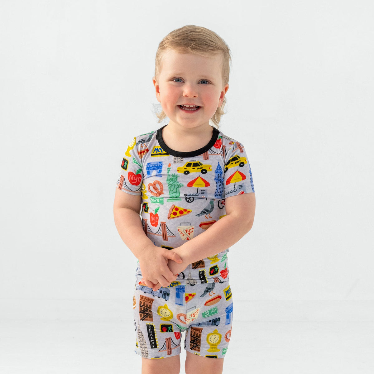 The Big Apple Two-Piece Short Sleeve & Shorts Pajama Set