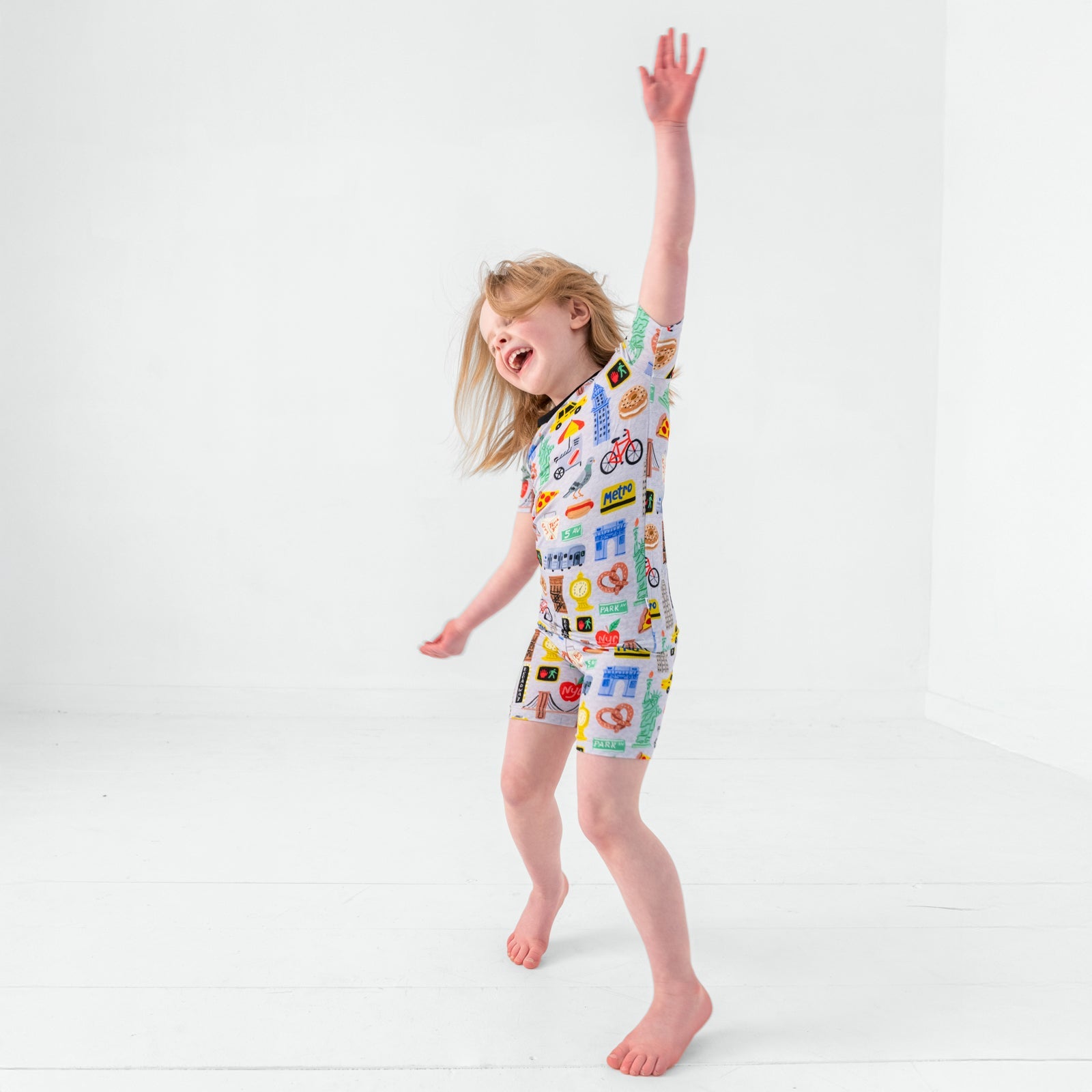 The Big Apple Two-Piece Short Sleeve & Shorts Pajama Set