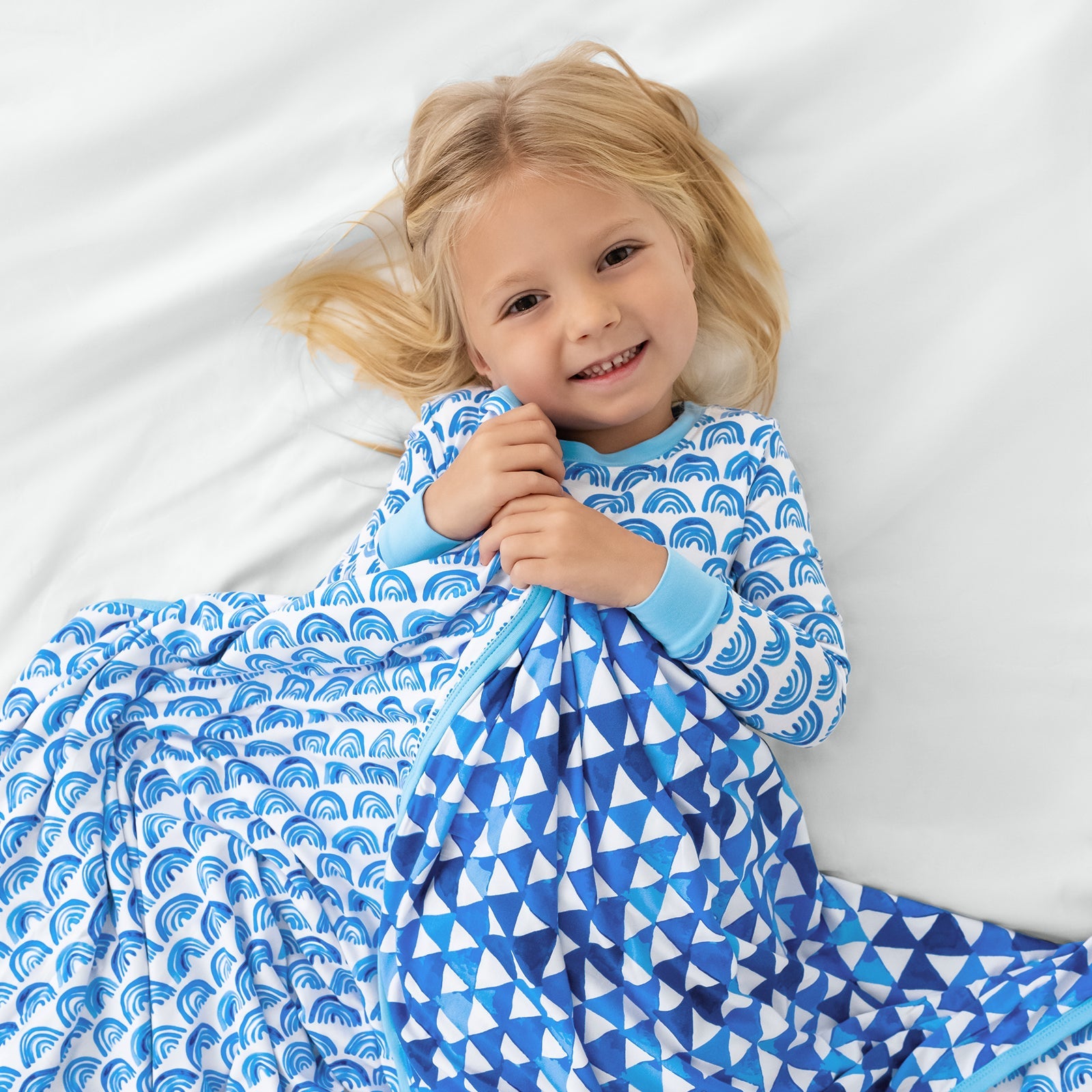 Blue Rainbows Large Cloud Blanket®