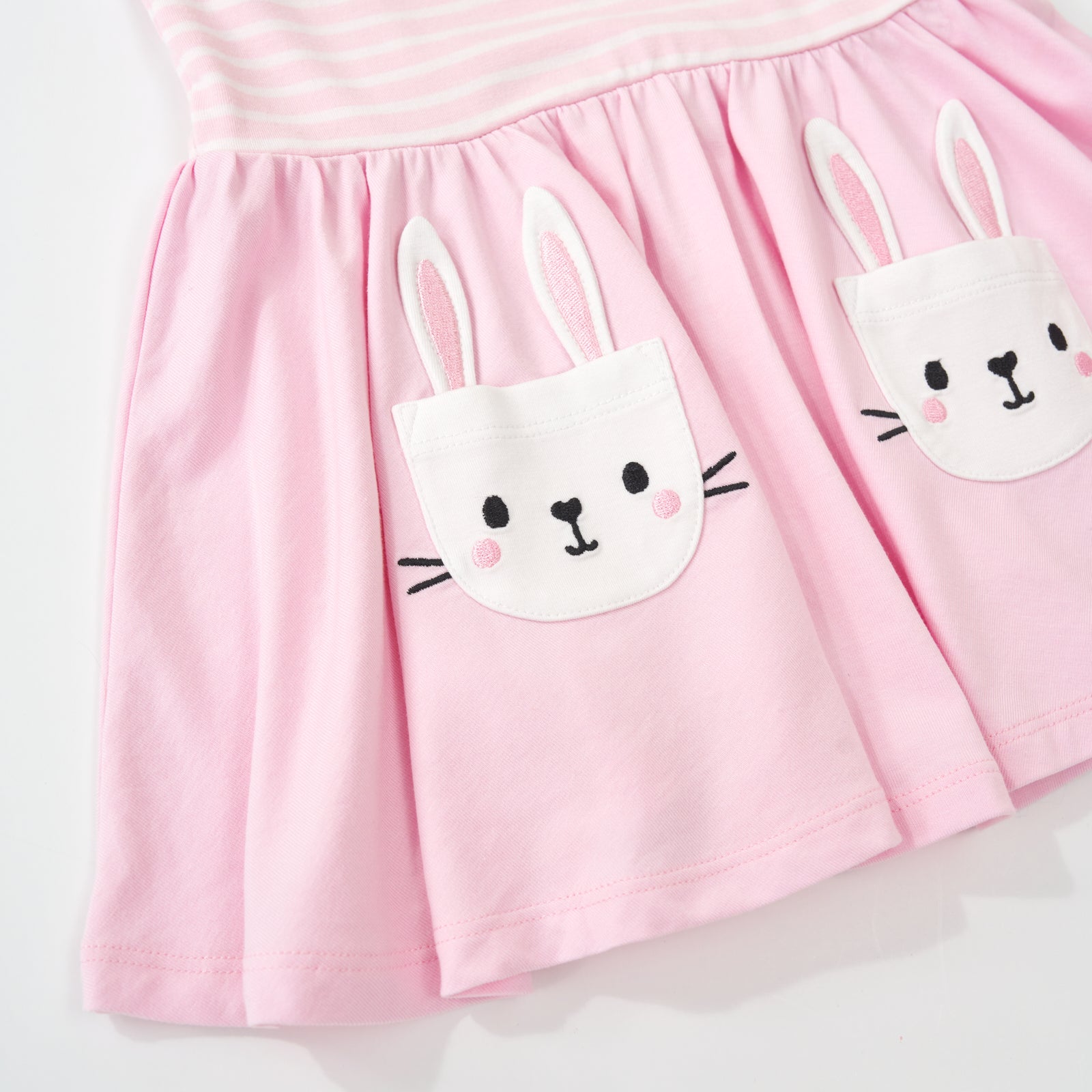 Bunny Pocket Collar Skater Dress
