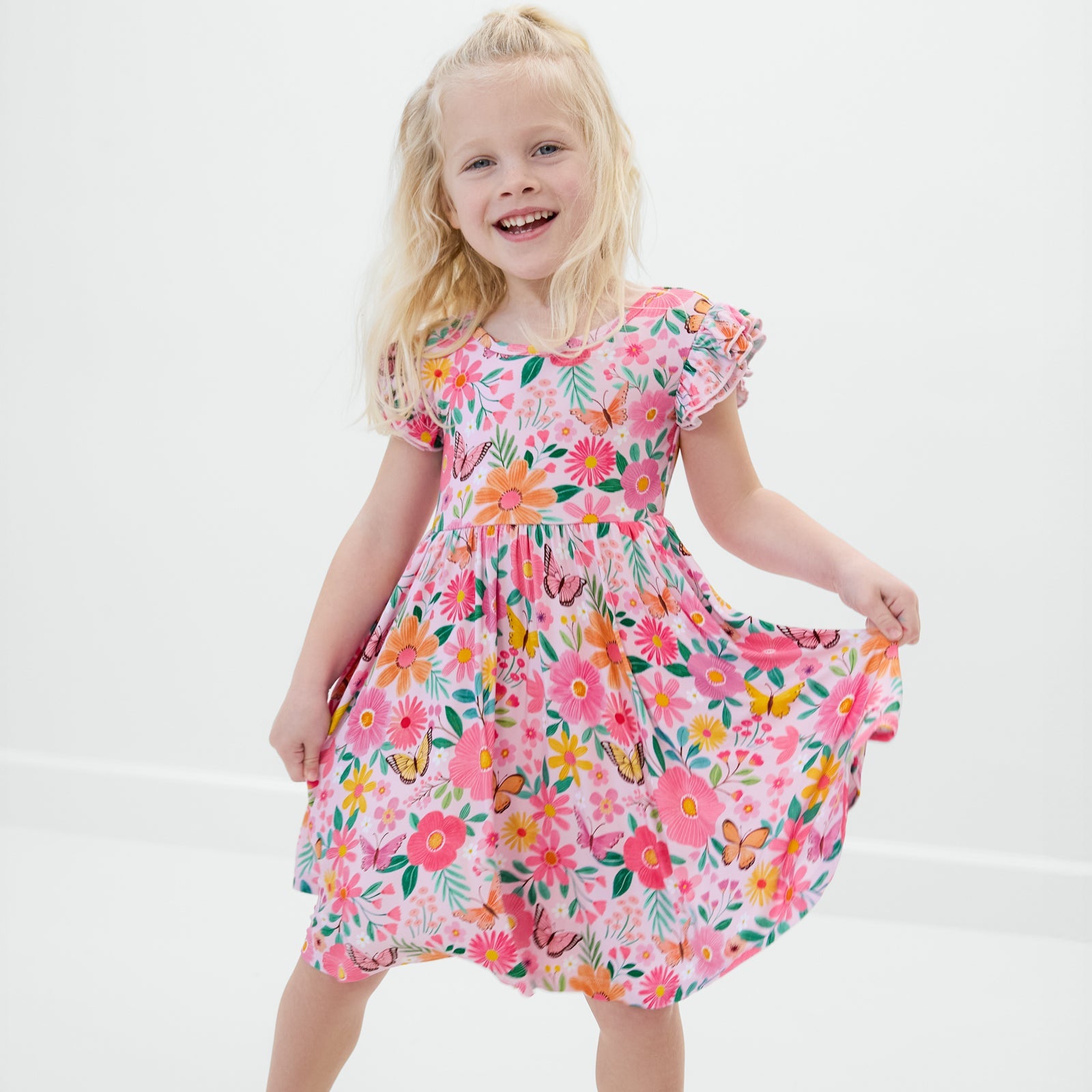 Butterfly Blooms Flutter Twirl Dress