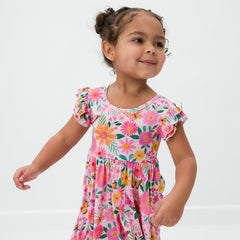 Butterfly Blooms Flutter Twirl Dress with Bodysuit