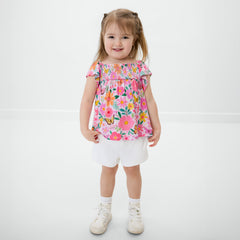 Butterfly Blooms Smocked Flutter Top