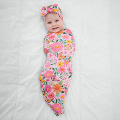 Butterfly Blooms Swaddle & Luxe Bow Headband Set