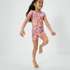 Butterfly Blooms Two-Piece Short Sleeve & Shorts Pajama Set