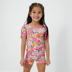 Butterfly Blooms Two-Piece Short Sleeve & Shorts Pajama Set
