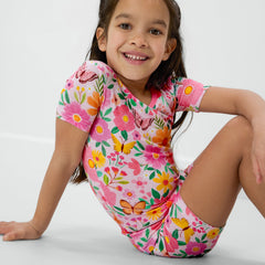 Butterfly Blooms Two-Piece Short Sleeve & Shorts Pajama Set