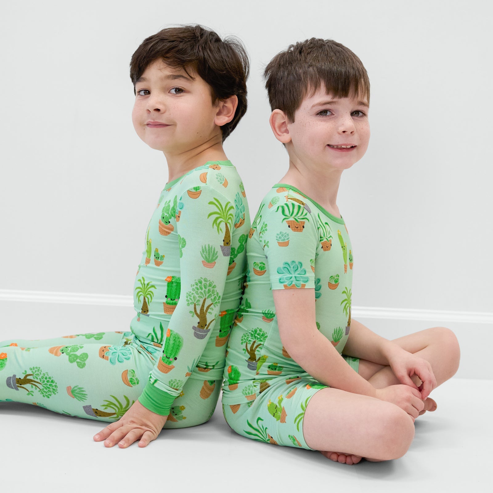 Succulent Love Two-Piece Short Sleeve & Shorts Pajama Set