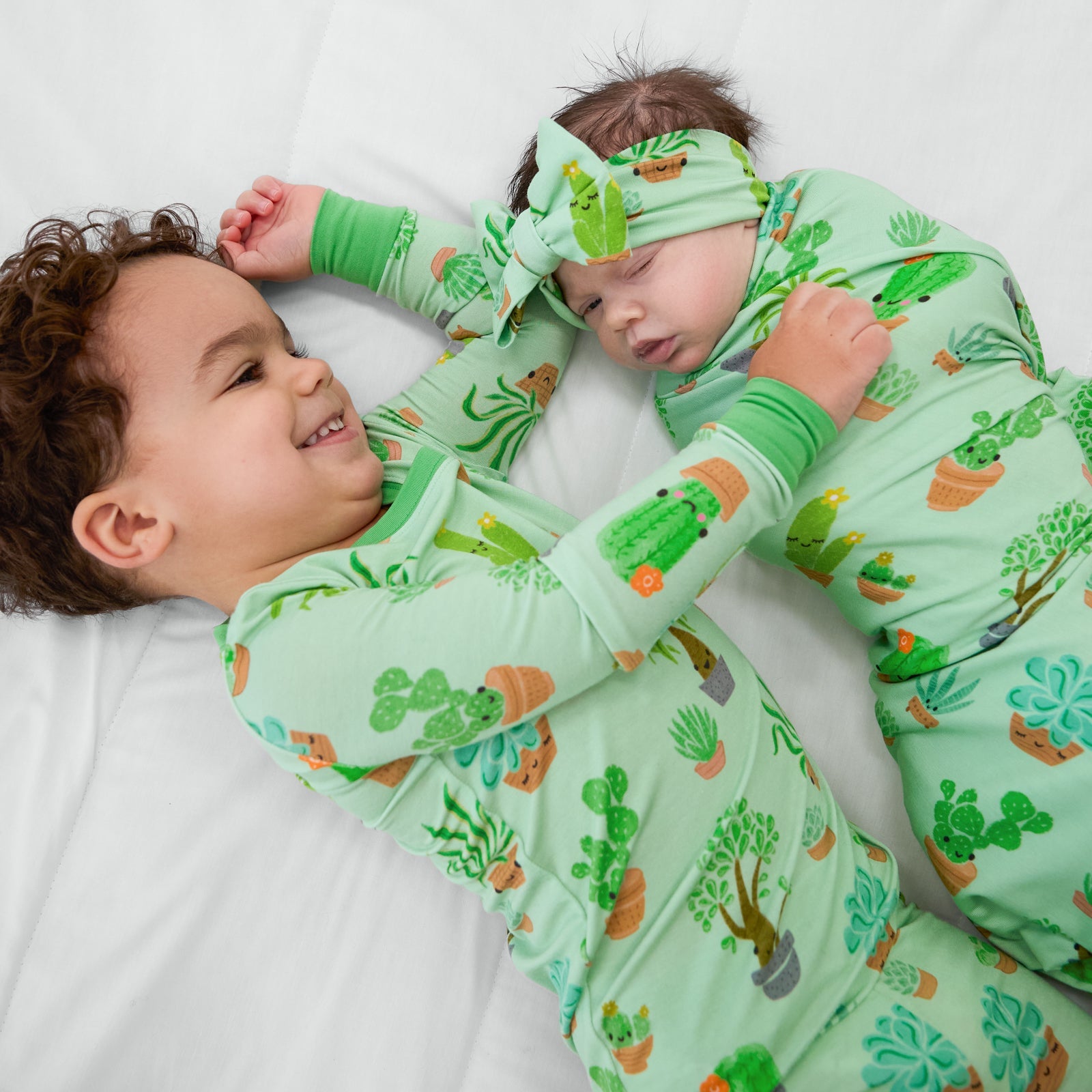 Succulent Love Swaddle & Luxe Bow Headband Set