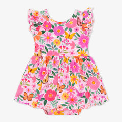 Butterfly Blooms Flutter Twirl Dress with Bodysuit