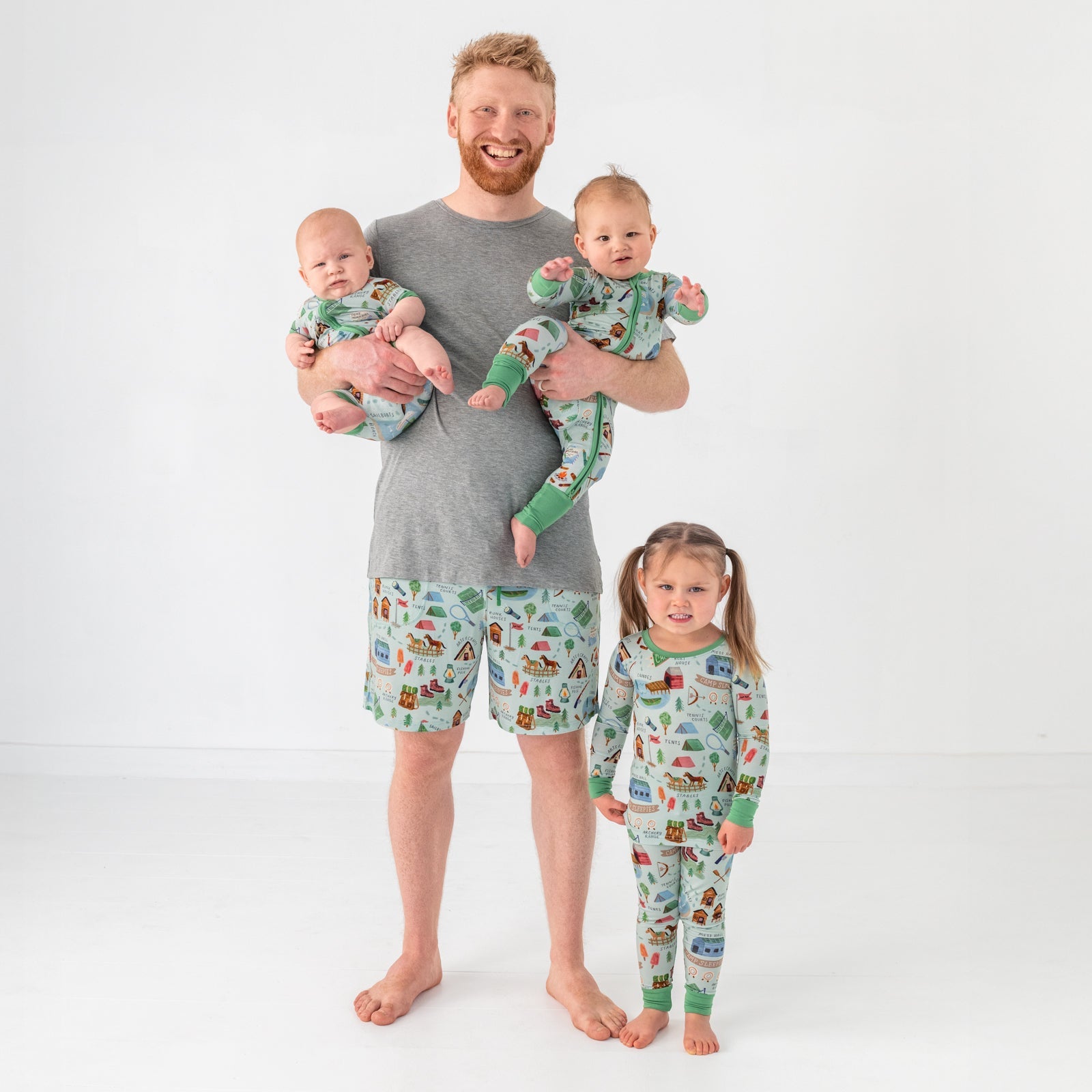 Green Camp Sleepies Men's Pajama Shorts