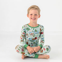 Green Camp Sleepies Two-Piece Pajama Set