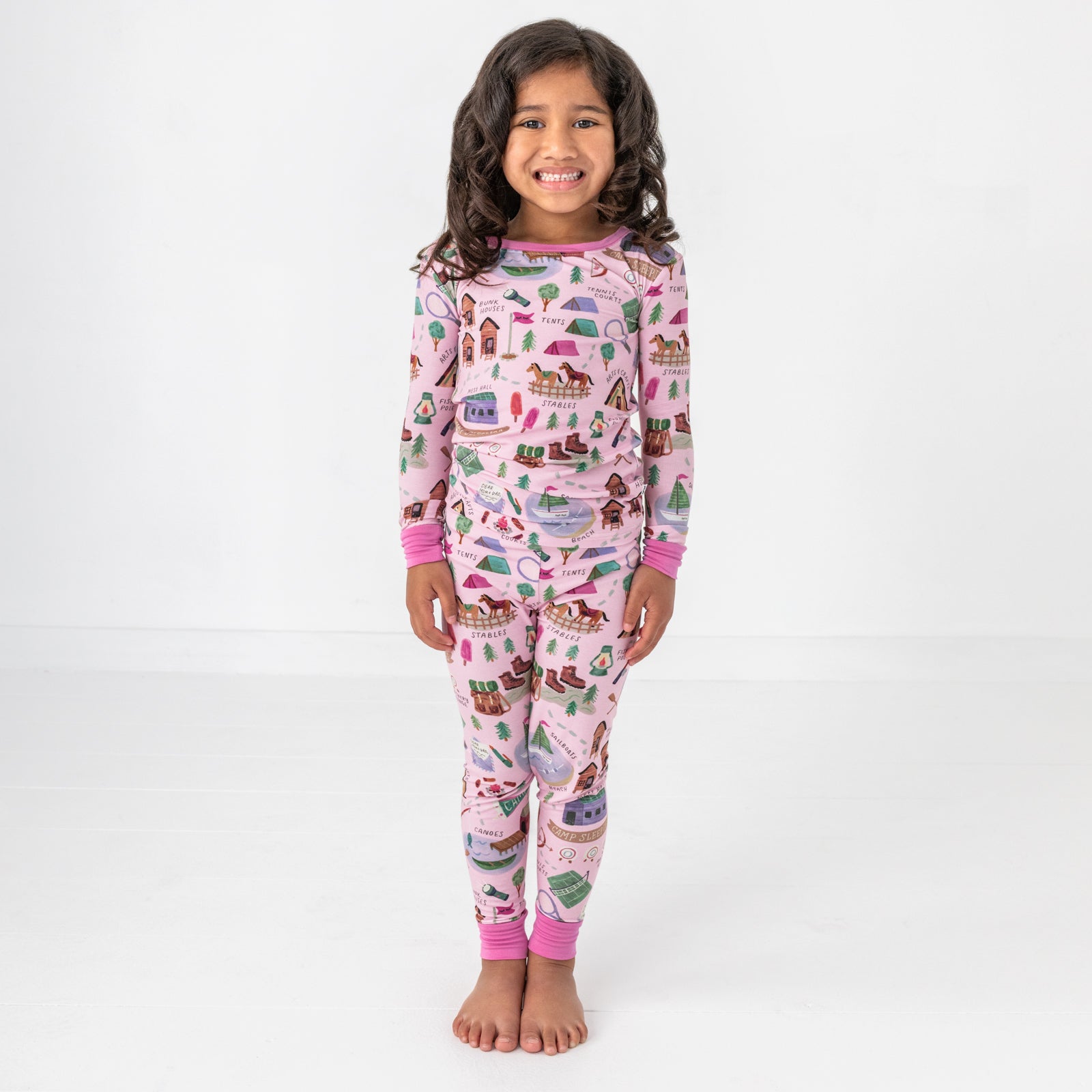Pink Camp Sleepies Two-Piece Pajama Set
