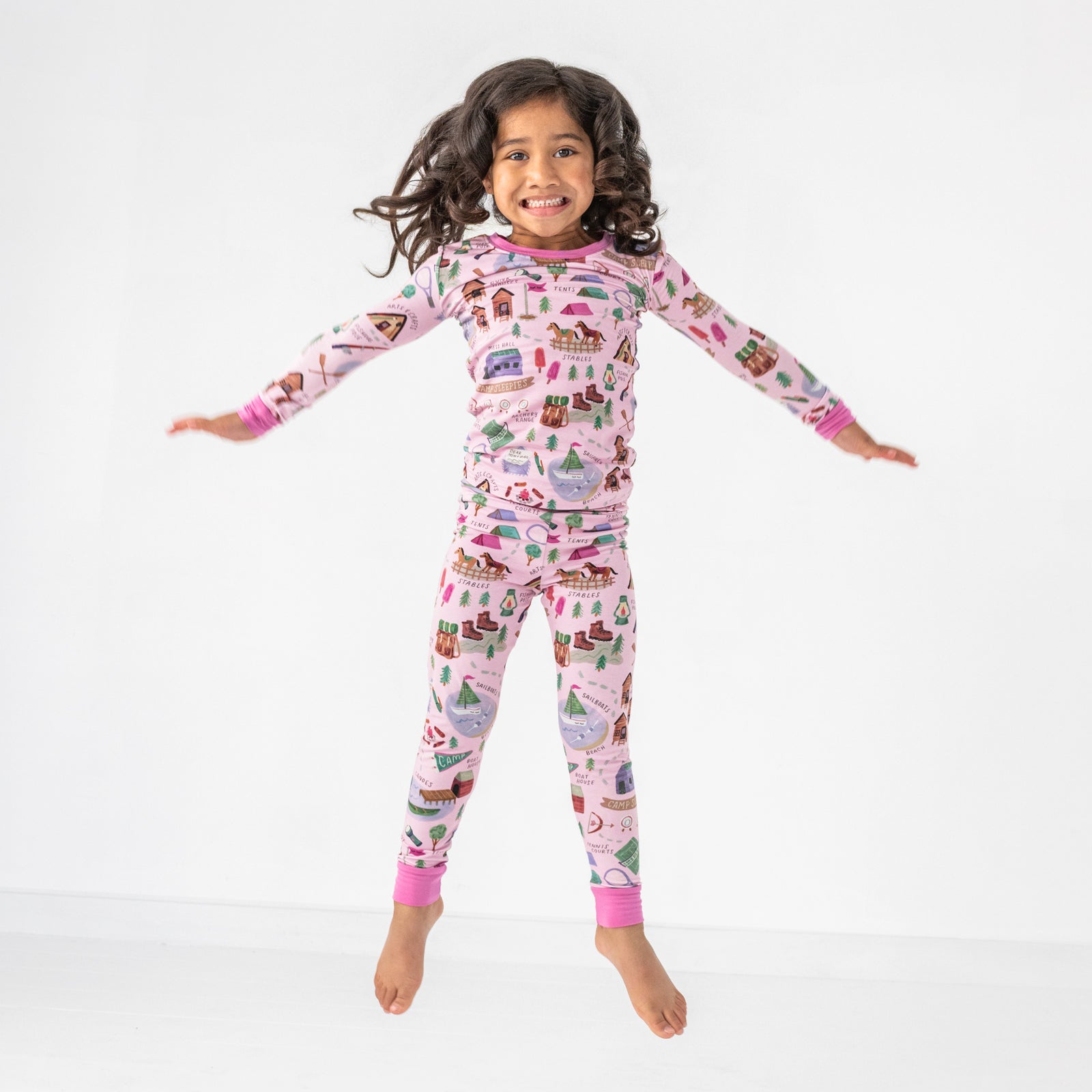 Pink Camp Sleepies Two-Piece Pajama Set