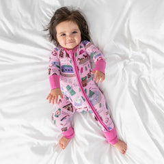 Pink Camp Sleepies Zippy