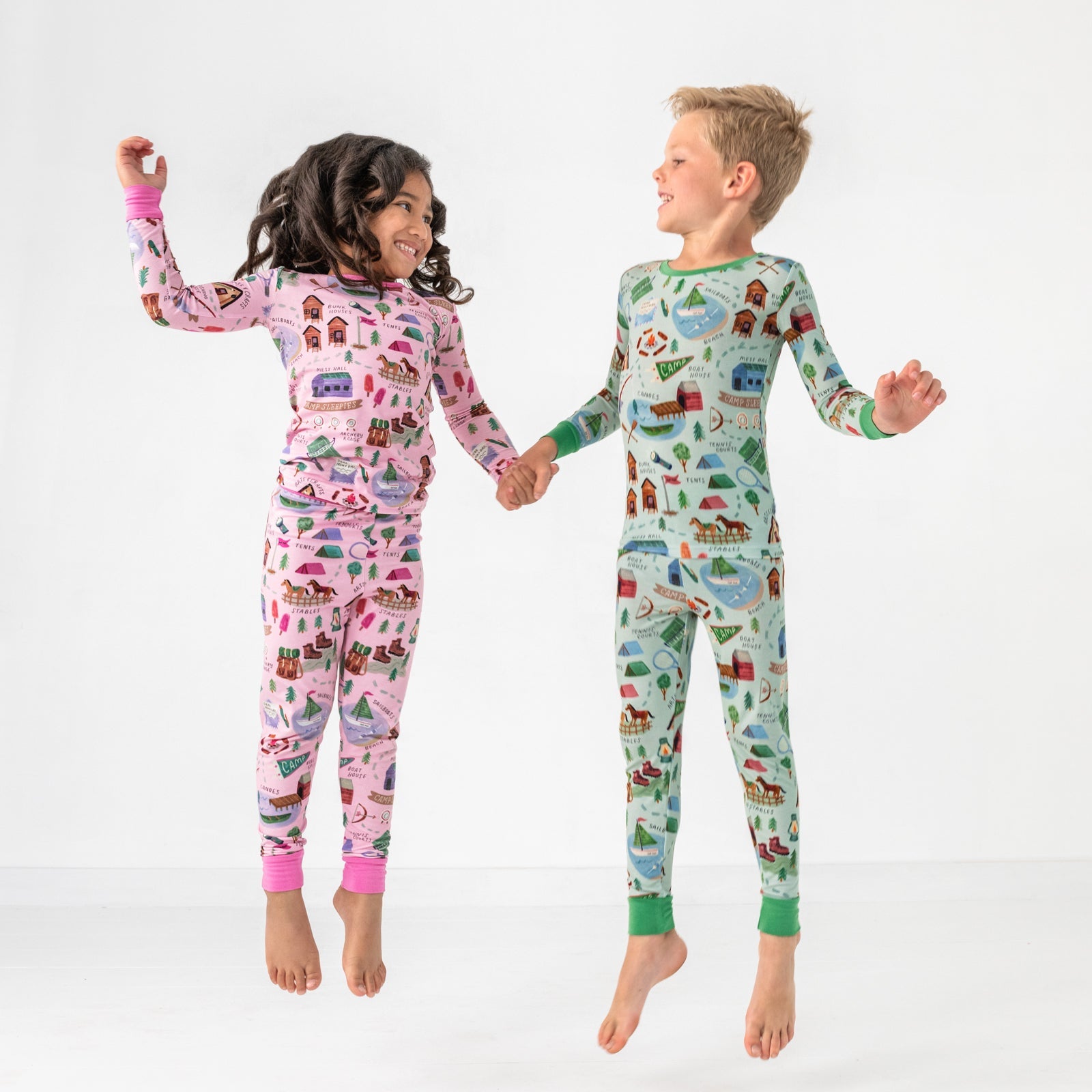 Pink Camp Sleepies Two-Piece Pajama Set