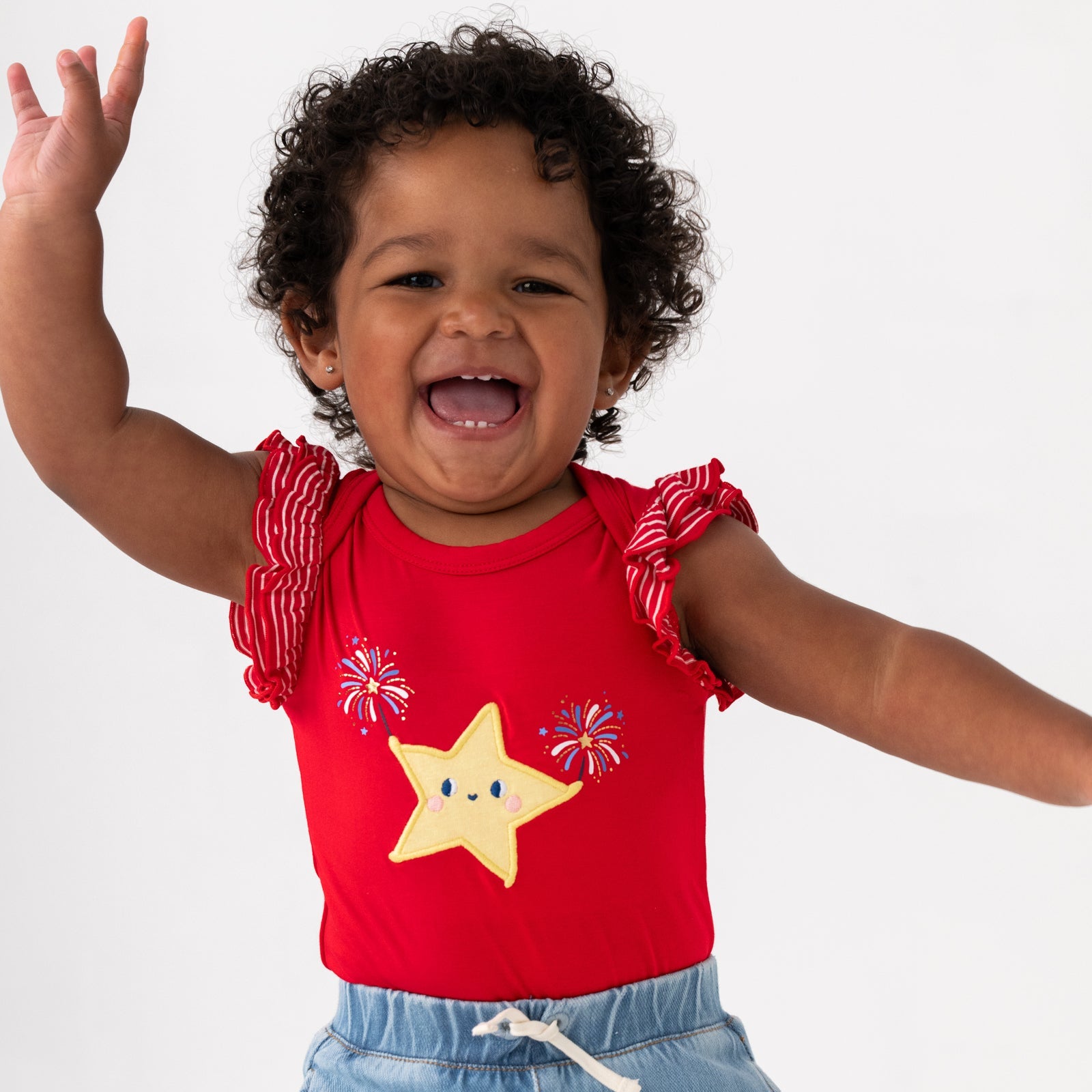 Candy Red Firework Flutter Bodysuit