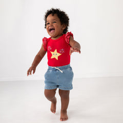 Candy Red Firework Flutter Bodysuit
