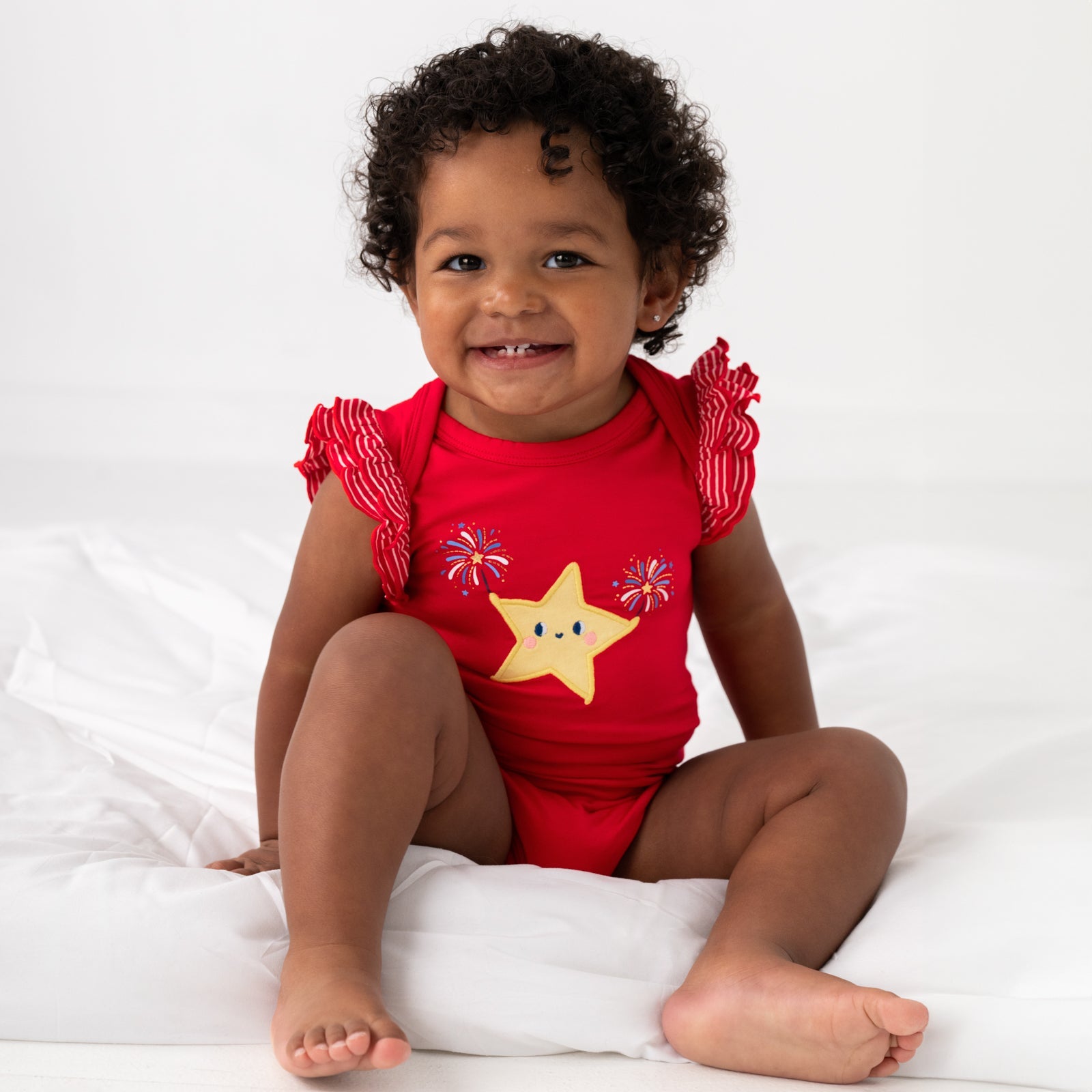Candy Red Firework Flutter Bodysuit
