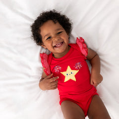 Candy Red Firework Flutter Bodysuit
