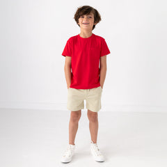 Candy Red Relaxed Pocket Tee