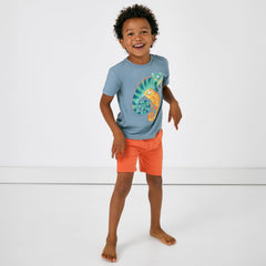 Island Orange Drawstring Shorts