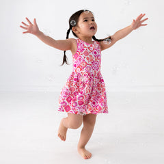 Coastal Gems Cross Back Skater Dress with Bloomer
