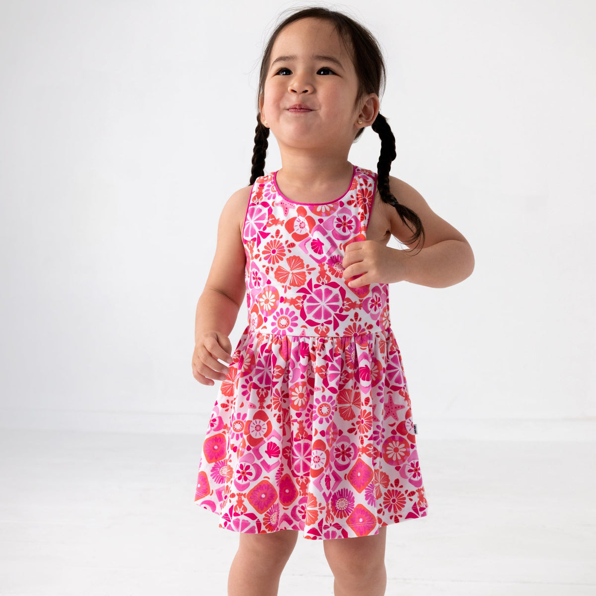 Coastal Gems Cross Back Skater Dress with Bloomer