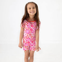 Coastal Gems Two-Piece Short Sleeve & Shorts Pajama Set