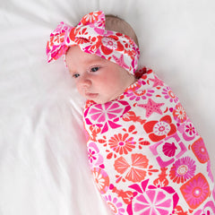 Coastal Gems Swaddle & Luxe Bow Headband Set