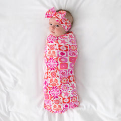 Coastal Gems Swaddle & Luxe Bow Headband Set