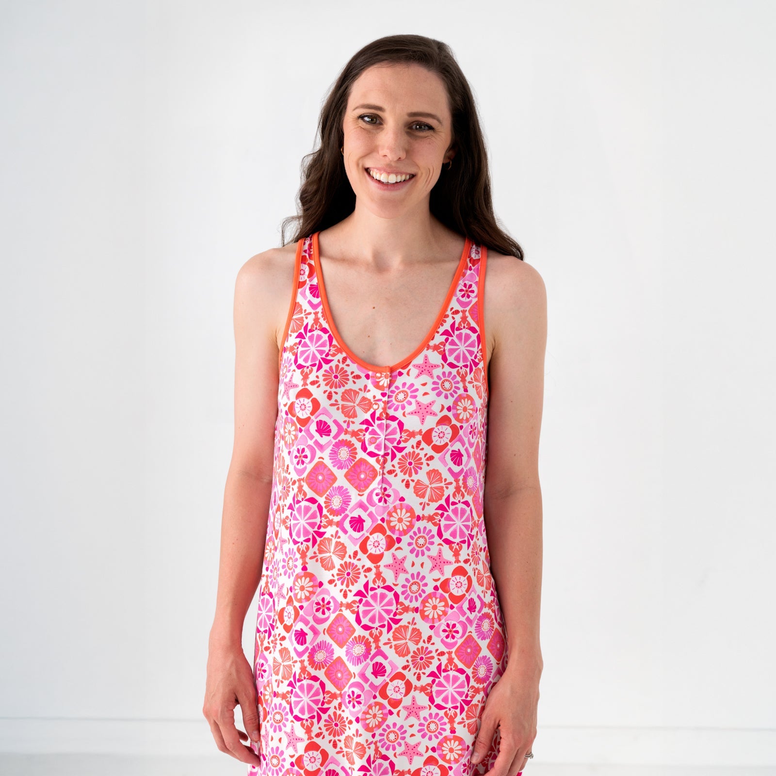 Coastal Gems Women's Sleeveless Nightgown