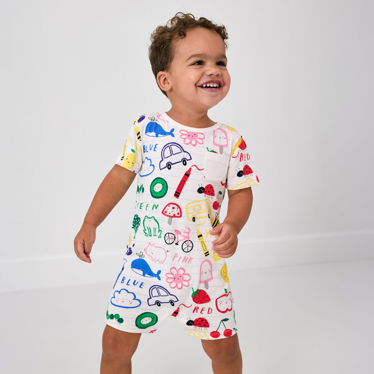 Coloring Crew Pocket Shorty Romper