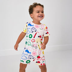 Coloring Crew Pocket Shorty Romper