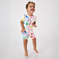 Coloring Crew Pocket Shorty Romper