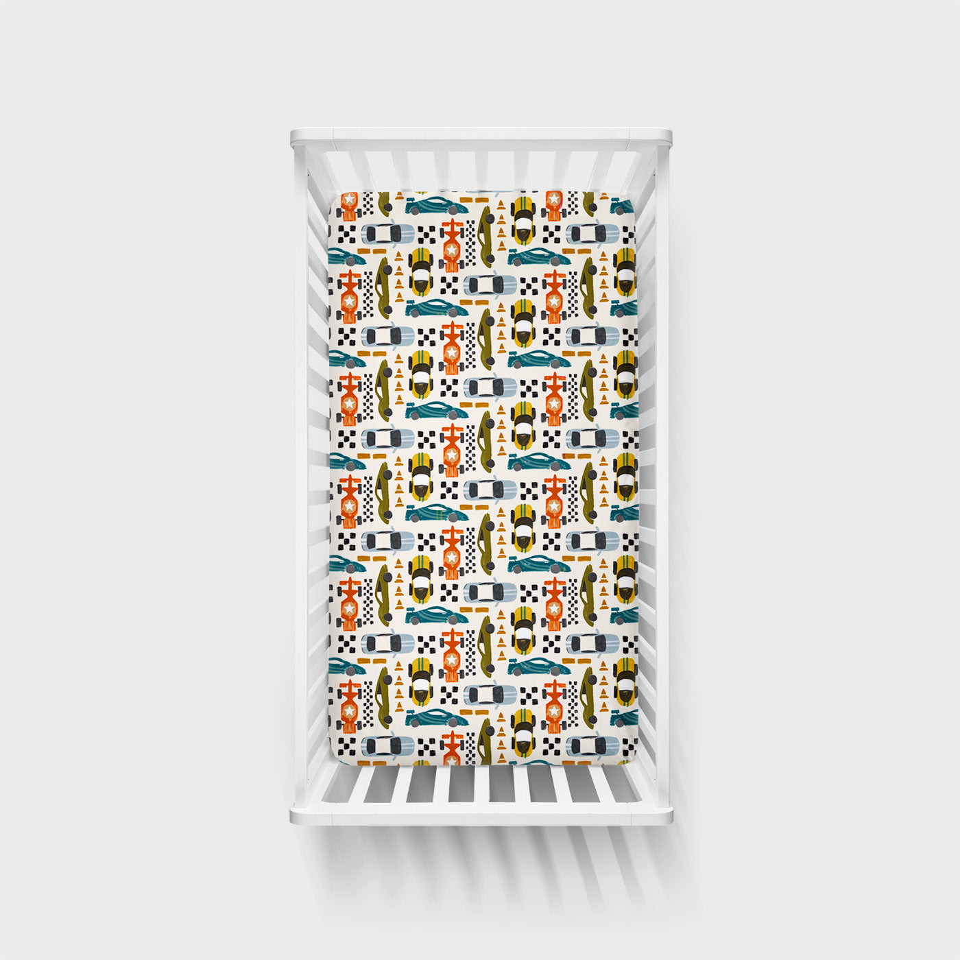 Fast Lane Fitted Crib Sheet
