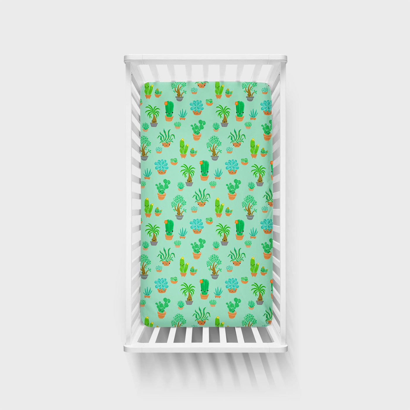 Succulent Love Fitted Crib Sheet