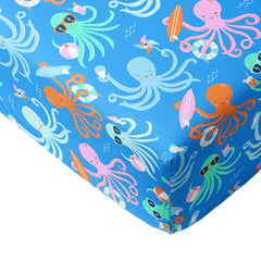 Octopus Party Fitted Crib Sheet