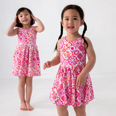 Coastal Gems Cross Back Skater Dress