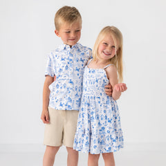 Tidal Treasures Button Down Polo