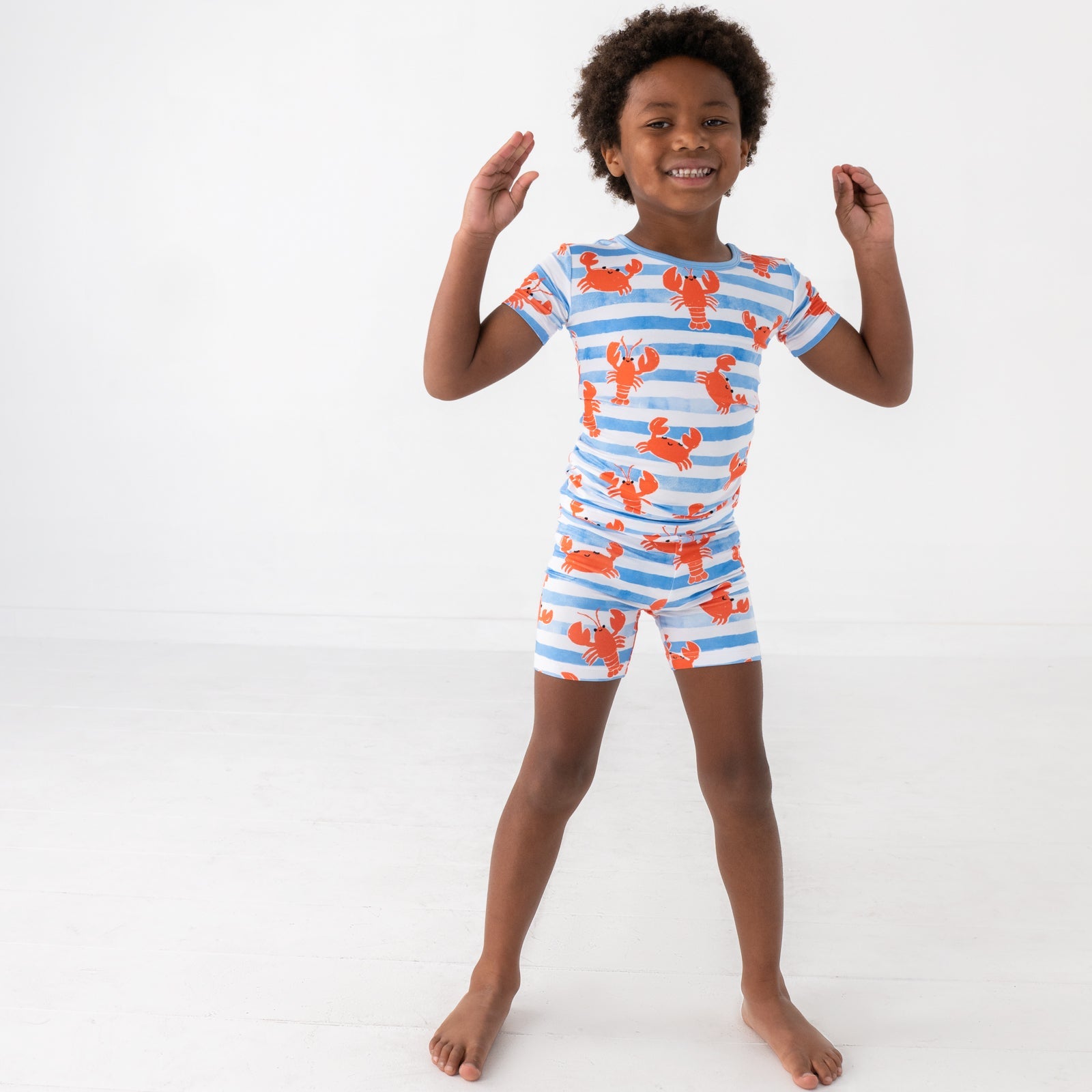 Crustacean Crew Two-Piece Short Sleeve & Shorts Pajama Set