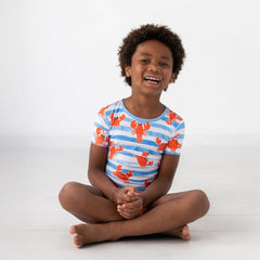 Crustacean Crew Two-Piece Short Sleeve & Shorts Pajama Set