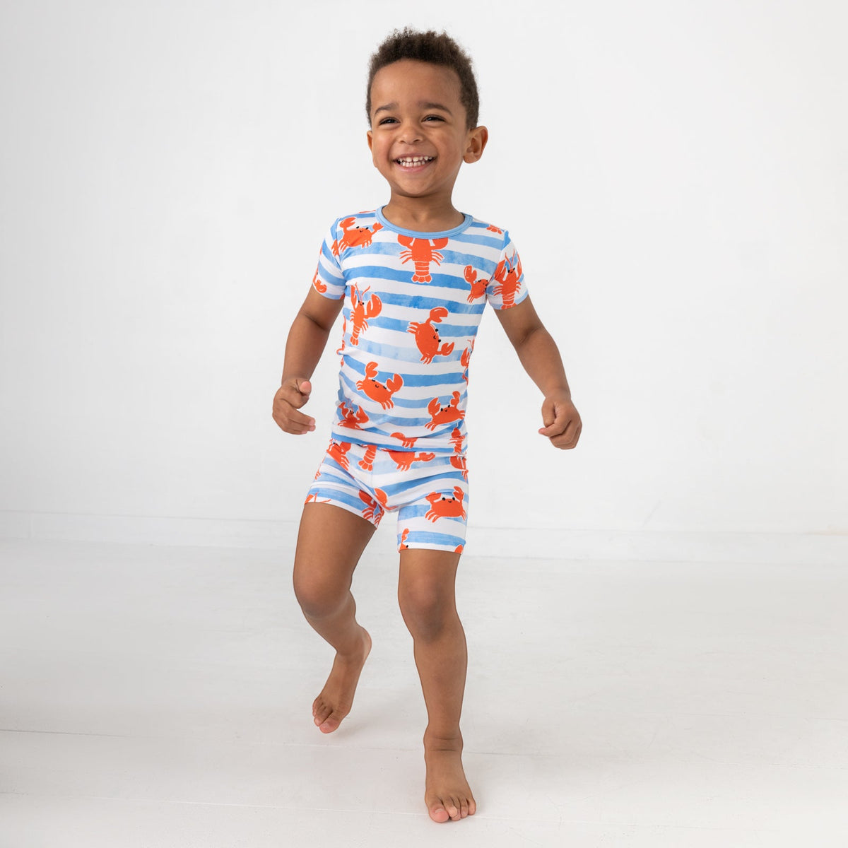 Crustacean Crew Two-Piece Short Sleeve & Shorts Pajama Set