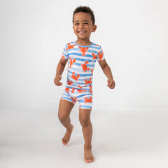 Crustacean Crew Two-Piece Short Sleeve & Shorts Pajama Set