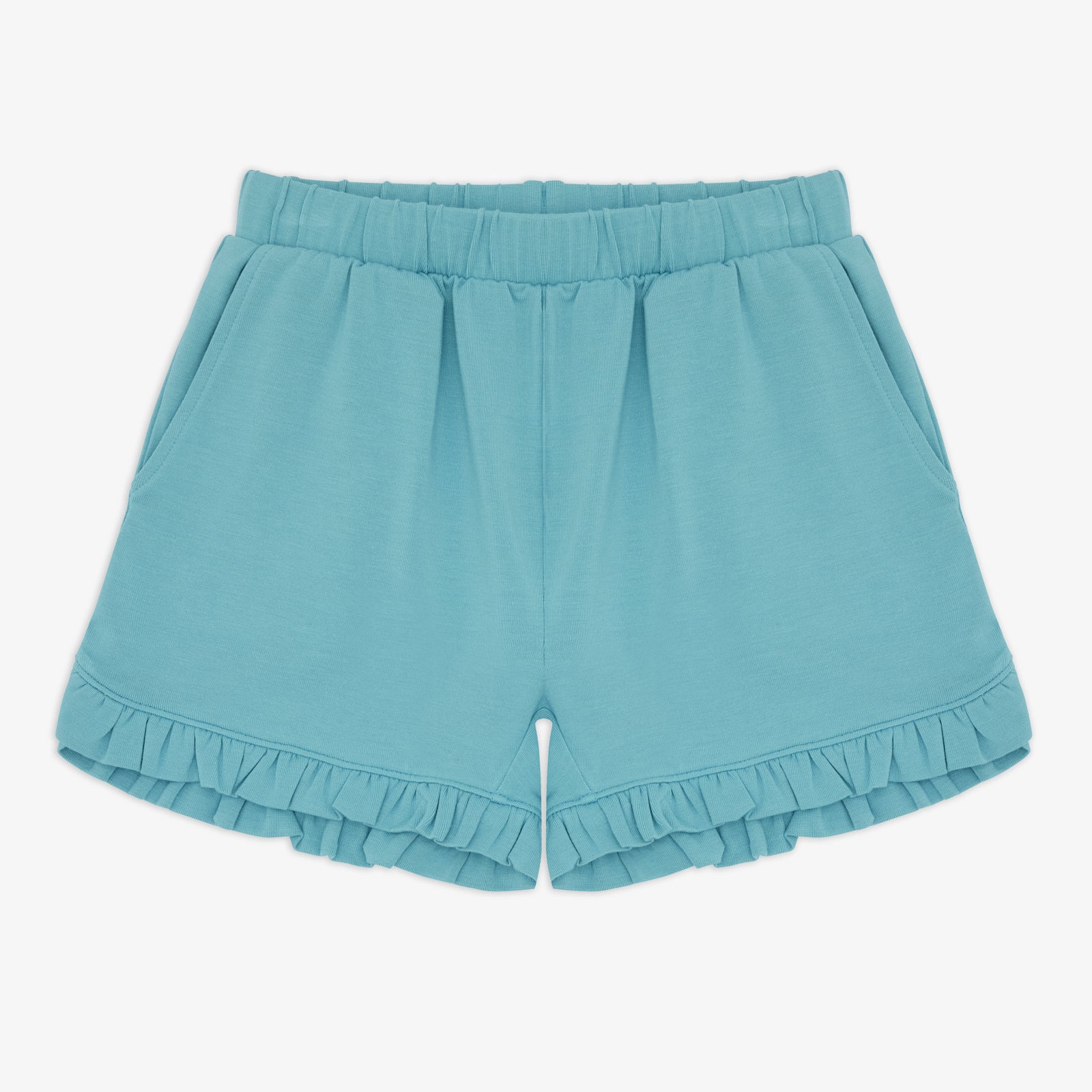 Cool Teal Ruffle Shorts