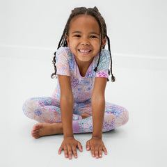 Doodle Blooms Two-Piece Short Sleeve Pajama Set