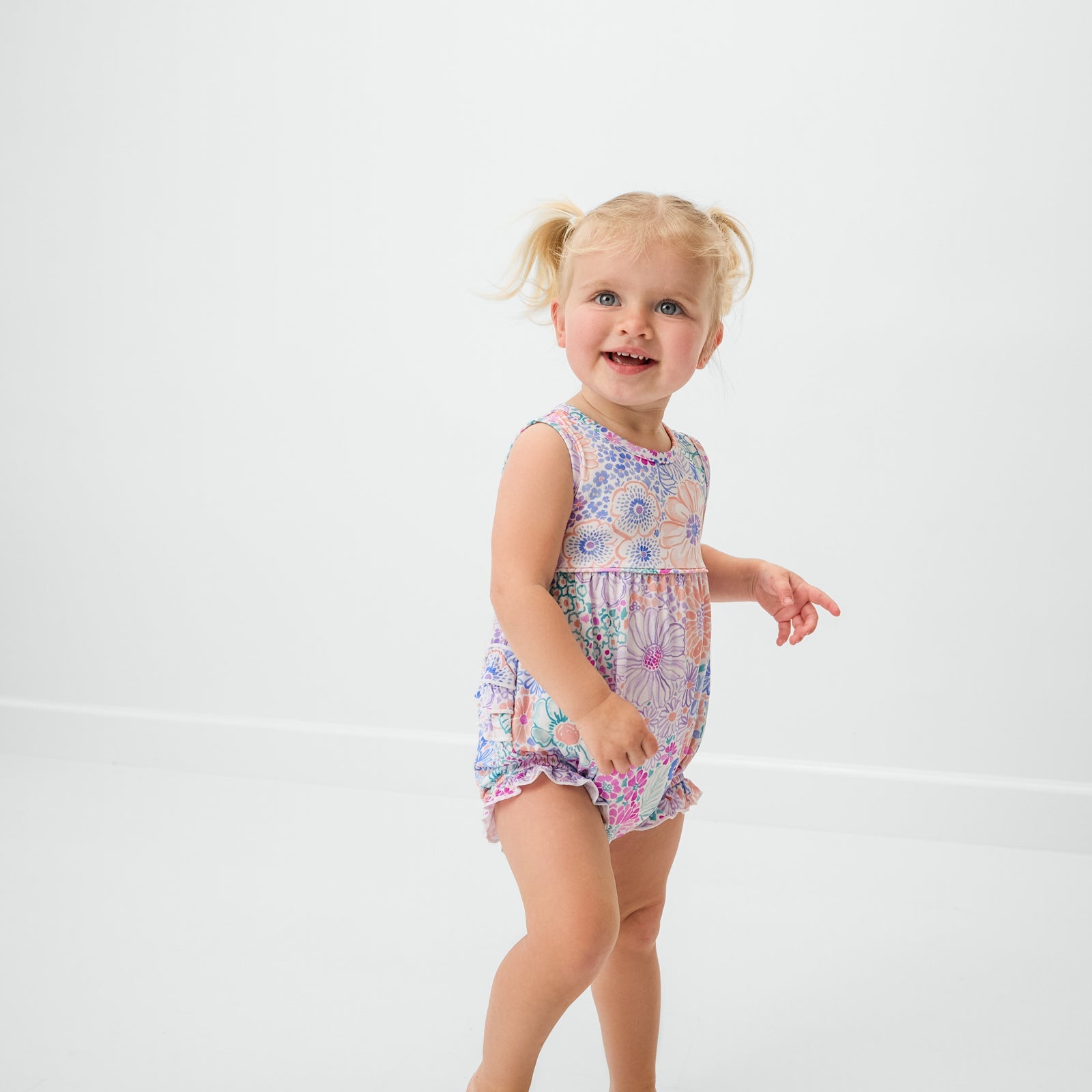 Doodle Blooms Bubble Romper